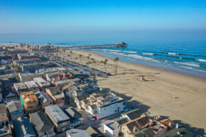 aerial view of newport beach