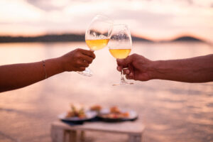 wine and food festival by water